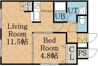 藤井ビル北11条【6階】の間取り