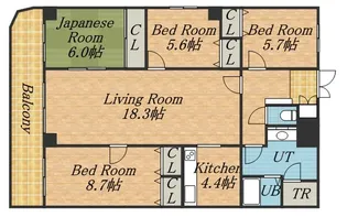 エスペランサ【701号室】の間取り