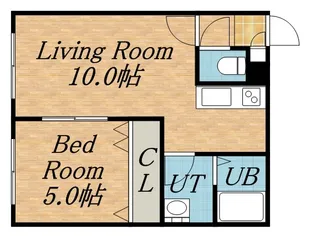 サンテラス元町Ⅱ【102号室】の間取り