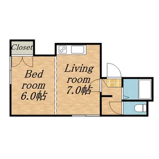 プログレスコート六番館【305号室】の間取り