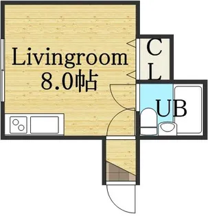 ハイツ本町A【0105号室】の間取り