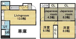北海道札幌市東区伏古十一条1丁目【テラスハウス】の間取り