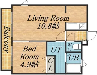 デュバール1【4階】の間取り