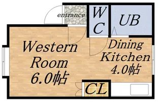 ENCHANーTHE(アンシャンテ)【0102号室】の間取り
