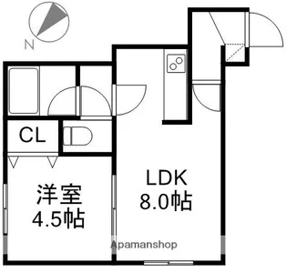 八番館【2階】の間取り