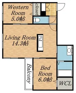 コローレ伏見【4階】の間取り