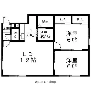 ルミエール東雁来【1階】の間取り