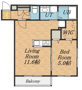 モルティーニ東区役所前【4階】の間取り