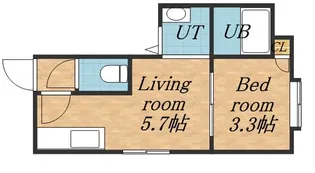 ボヌールN16【105号室】の間取り