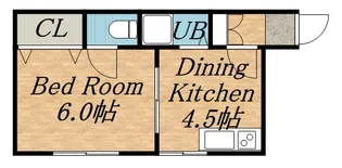 ラフォーレ19 1号館【203号室】の間取り