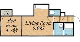 ハイムハイライトⅡ【102号室】の間取り