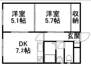 ライフゾーン野口【203号室】の間取り