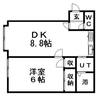 ユニオンスクエア【203号室】の間取り