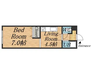 ベルハイム大谷地(ベルハイムオオヤチ)【4階】の間取り
