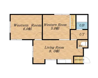 岩城ハイム【4階】の間取り
