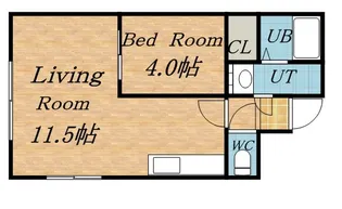 クリスタルパレス【3階】の間取り