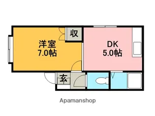 グランドール【202号室】の間取り