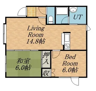 アステル西野Ⅲ【31号室】の間取り