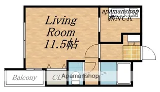 ノール琴似【1階】の間取り