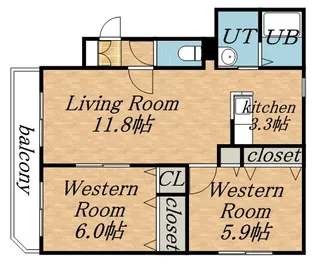 大光13番館【4階】の間取り