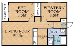 コートロティ山の手【5階】の間取り