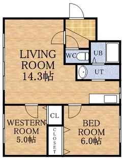 ベルネージュ【105号室】の間取り