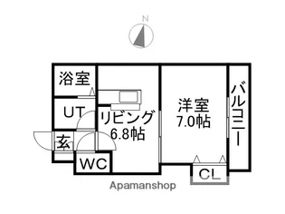 HS発寒南(旧メイプル発寒)【4階】の間取り