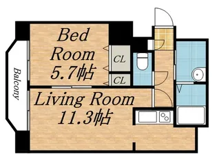 エーデルプラッツ山の手【8階】の間取り