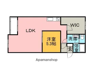 山の手パークハイツ【106号室】の間取り