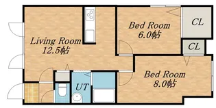 フリットコートニュー発寒【B-1号室】の間取り