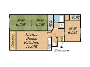 ミユキコートⅡ【0402号室】の間取り