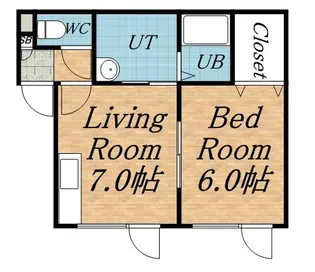ガーデンクォーツ琴似【201号室】の間取り