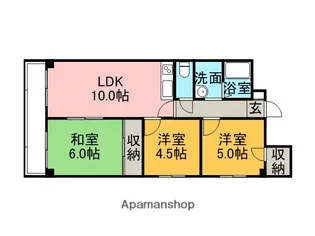 メゾンド山の手【3階】の間取り