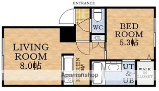 グランメールWEST9【1階】の間取り