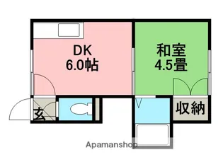 ラセーヌ鉄北【102号室】の間取り