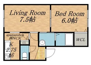 セジュール西野【202号室】の間取り
