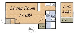 メゾネ山の手【103号室】の間取り