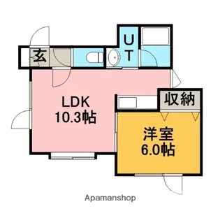 ミマツハウス【1階】の間取り