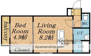 アンソレイエ宮の沢【2階】の間取り