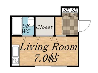 ライフポイント2【1号室】の間取り