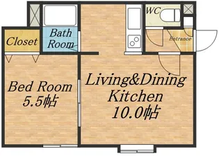 オリファコート【201号室】の間取り