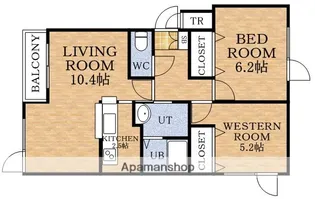 パークサイド西野【2階】の間取り