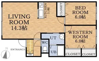 ポールスター発寒【0103号室】の間取り