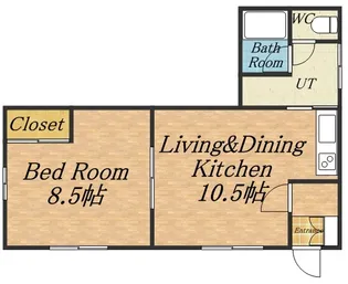 琴似グランドハイツ【101号室】の間取り