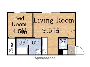 北海道札幌市西区八軒八条東4丁目【アパート】の間取り