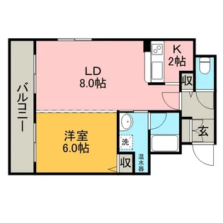 ドエル宮の沢【601号室】の間取り
