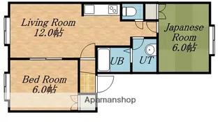 コンチネンタル山の手ⅢB【2階】の間取り