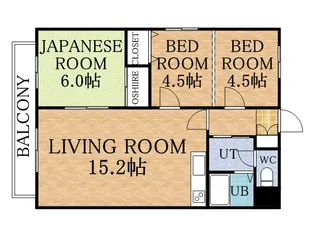 発寒パークホームズ【2階】の間取り