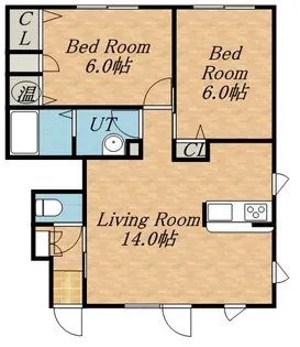 シャーメゾン発寒10・4【1階】の間取り