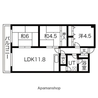 サンアイローヤル88【4階】の間取り
